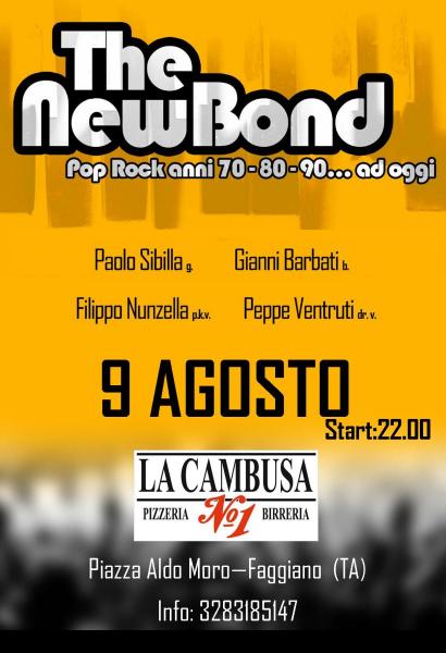 "THE NEW BOND" LIVE A LA CAMBUSA PUB