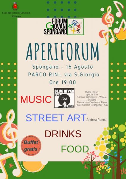 Aperiforum al Parco Rini di Spongano - Musica, Street Art, Drinks & Food