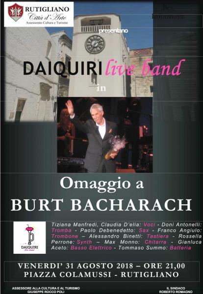 Omaggio a Burt Bacharach con la Daiquiri Live Band in concerto