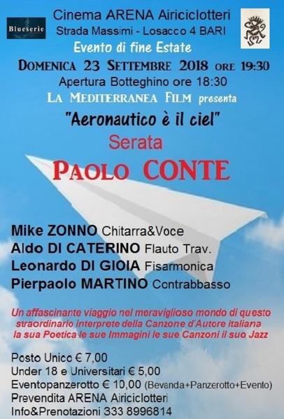 "Aeronautico è il ciel" Serata Paolo CONTE by Mike Zonno