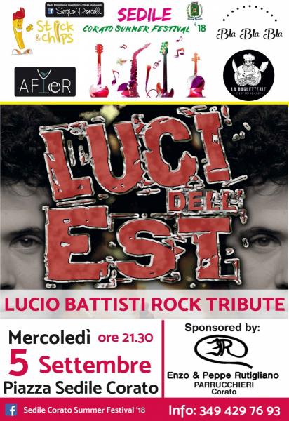 Sedile Corato Summer Festival ' 18 -Lucio Battisti ROCK tribute