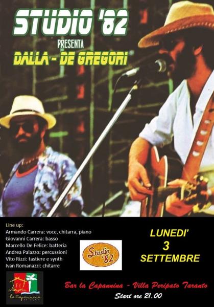 Omaggio a Dalla e De Gregori con Studio '82 in concerto