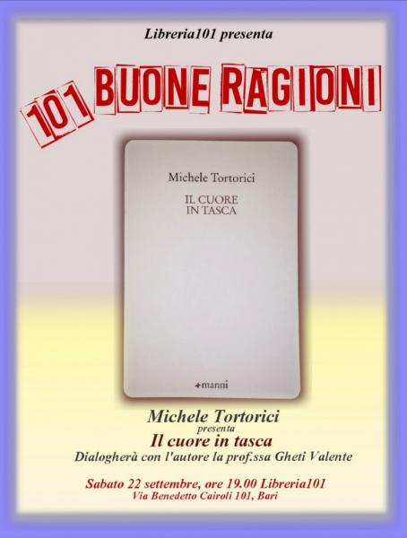 Libreria 101 presenta: 101 BUONE RAGIONI - Incontro con l'autore Michele Tortorici