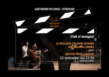 "Ciak si Mangia" le migliori colonne della storia del cinema reinterpretate per Violoncello & Voce dal duo "Papillon De Nuit"