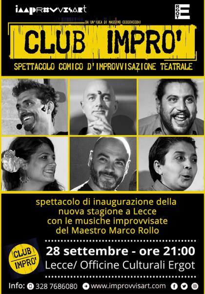Club Imprò - spettacolo di Improvvisazione Teatrale venerdì 28 settembre a Lecce
