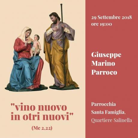 Vino nuovo in otri nuovi: ingresso canonico del nuovo parroco, don Giuseppe Marino, alla Santa Famiglia di Taranto