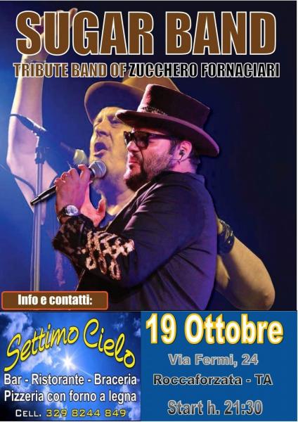 Serata live con "Sugar band" tribute band di ZUCCHERO Fornaciari