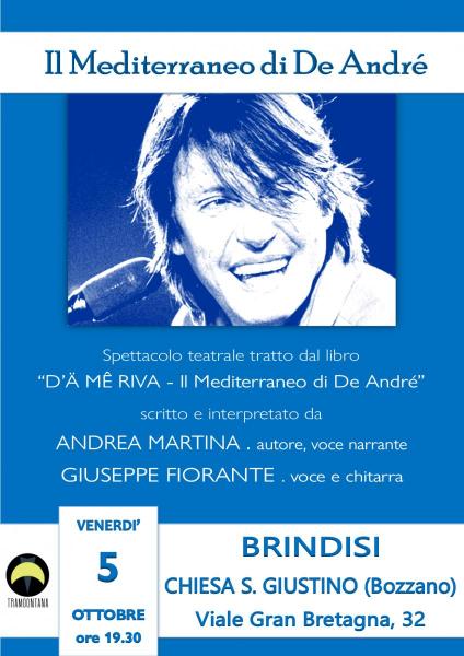"Il Mediterraneo di De André" a Brindisi, Chiesa S. Giustino (spettacolo teatrale)