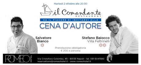 Food Experience: a il Comandante torna la cena d’autore “a quattro mani”