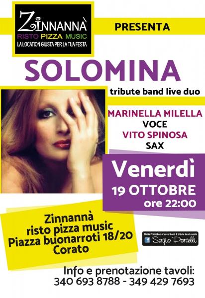 Solomina tribute band live duo a Corato!