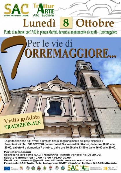LUNEDI’ 8 OTTOBRE VISITA GUIDATA “PER LE VIE DI TORREMAGGIORE…”