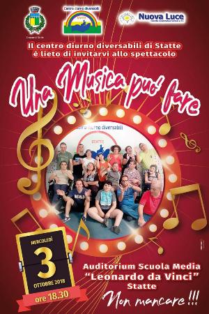 STATTE (TA).  Una musica può fare. Spettacolo con gli utenti del Centro Diurno