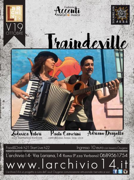 Traindeville in concerto all'Archivio 14 per la rassegna "Accenti. Itinerari in musica"