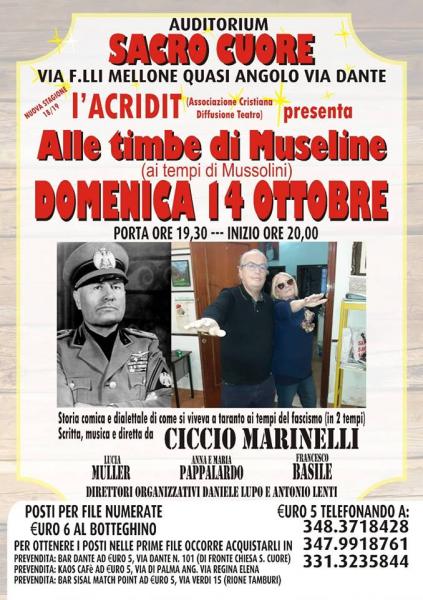 Si Apre la stagione teatrale di Ciccio Marinelli