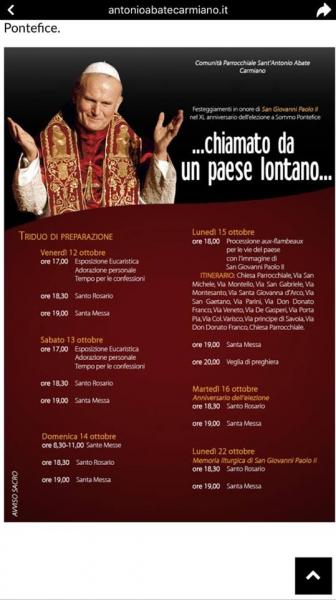 Processione di San Giovanni Paolo II papa
