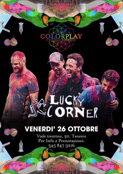 Colorplay a Coldplay experience live New Lucky Corner - Taranto