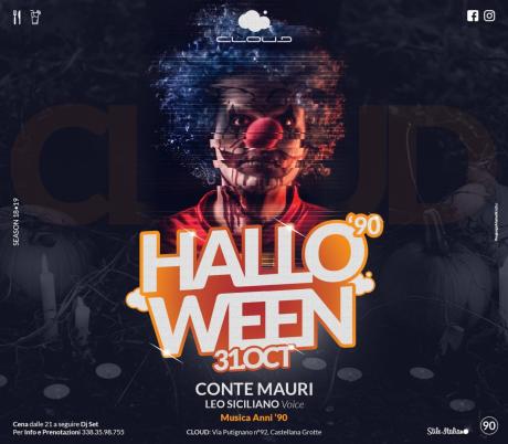Mercoledì 31 ottobre Halloween a '90 al Cloud di Castellana grotte