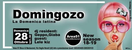Giaba, Geppo e Lele Kiz per la domenica latina dell'Area51 di Novoli: tutti in pista con "Domingozo"