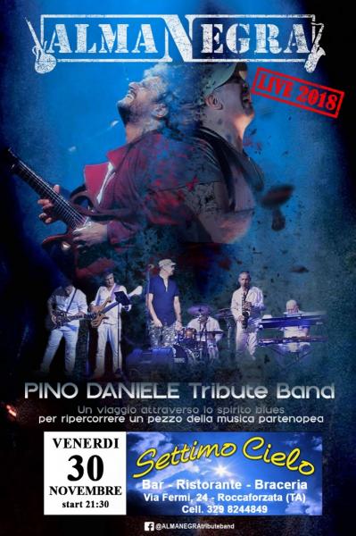 Grande serata live con "AlmaNegra" la tribute band di Pino Daniele