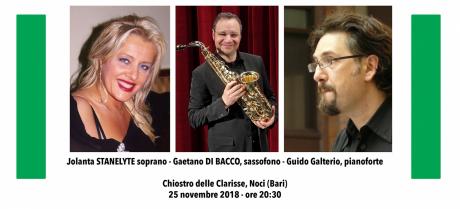 TRIO Jolanta Stanelyte, soprano - Gaetano Di Bacco, sassofono - Guido Galterio, pianoforte