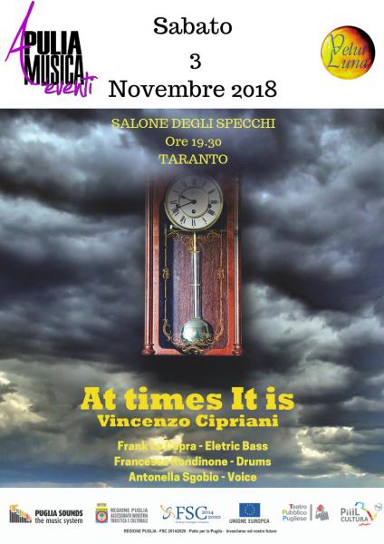 Presentazione dell'album "AT TIMES IT IS"di Vincenzo Cipriani