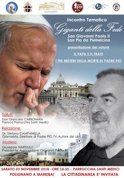 S.Giovanni Paolo II- S.Pio da Pietrelcina "Giganti della Fede"