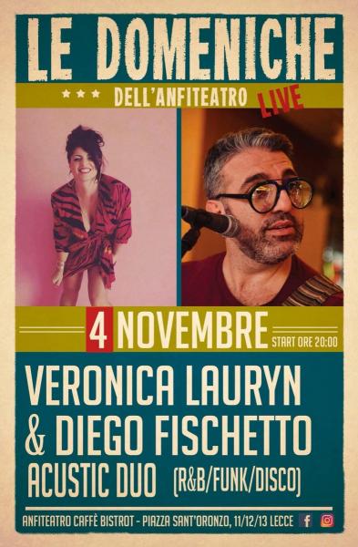 Veronica Lauryn & Diego Fischietto in acustic duo alla “Domenica dell’Anfiteatro Live”