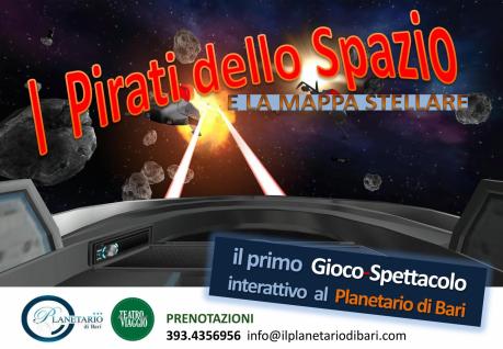 Gioco-spettacolo al Planetario di Bari, ecco i Pirati dello Spazio
