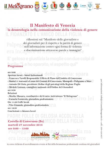 Il Manifesto di Venezia, la deontologia nella comunicazione della violenza di genere