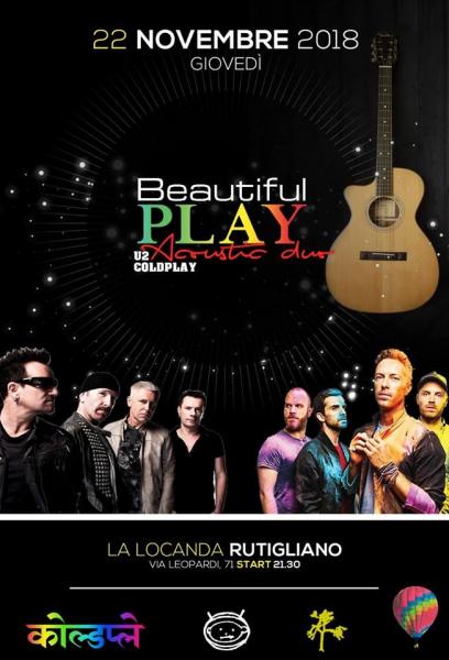 Beautiful Play U2 & Coldplay Semi-Acoustic Duo live La Locanda Rutigliano