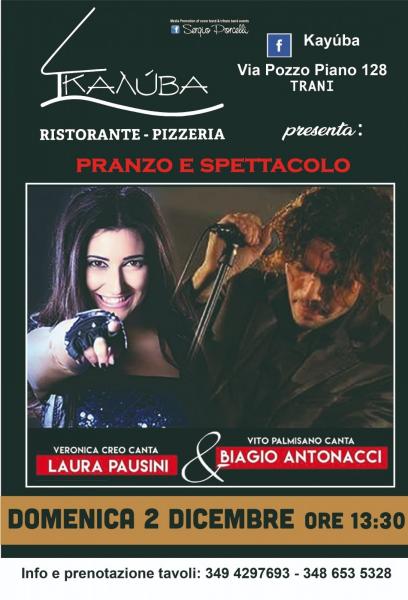 Insieme Biagio Antonacci e Laura Pausini Tribute a Trani