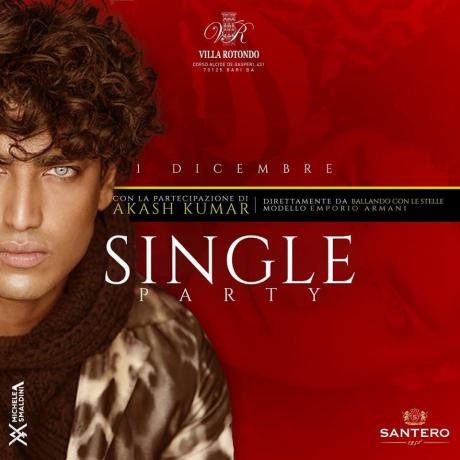 Sab 1 Dicembre - Villa Rotondo - Single party - ospite Akash Kumar
