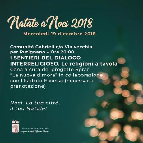 NATALE A NOCI 2018. I sentieri del dialogo interreligioso
