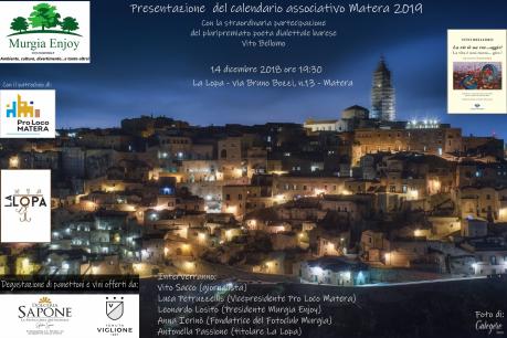 Presentazione del calendario associativo Matera 2019