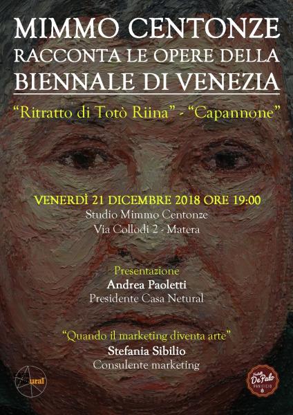 Le opere della Biennale di Venezia raccontate dal vivo da Mimmo Centonze. A Matera.