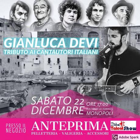 Gianluca Devi - Tributo ai Cantautori Italiani @ Monopoli