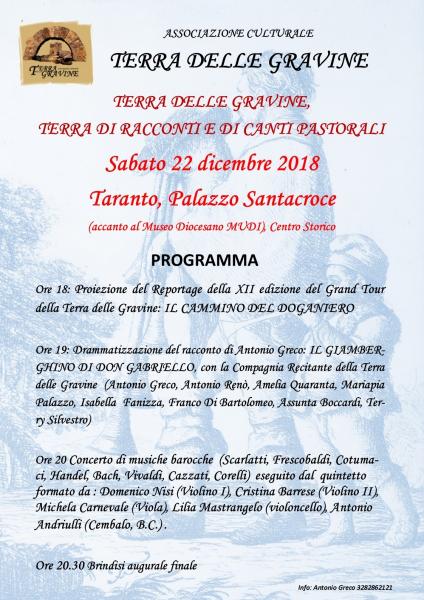 Festa di Natale dell'associazione culturale Terra delle Gravine