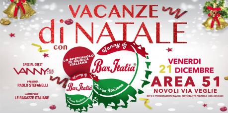 Special party natalizio con vanny Dj, Paolo Stefanelli e Le ragazze Italiane. Venerdì di festa all'Area51 di Novoli