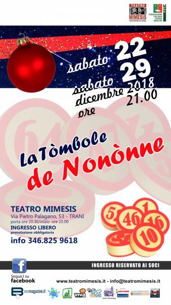 LA TOMBOLE DE NONONNE