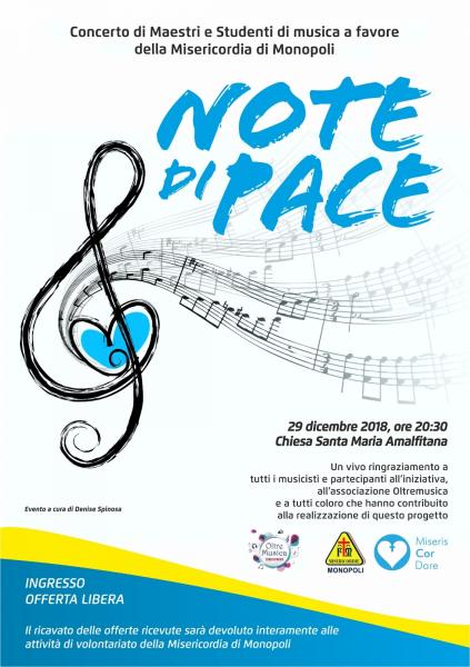 Note di Pace - Concerto di Maestri e studenti di musica a favore della Misericordia di Monopoli