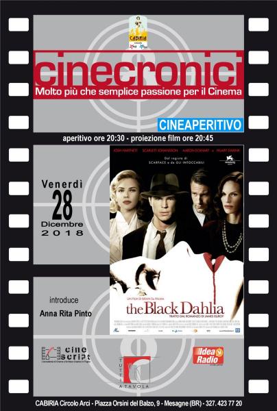 Cine-aperitivo con “The Black Dahlia”