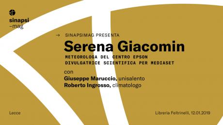 Meteo e divulgazione: Serena Giacomin a Lecce per Sinapsimag