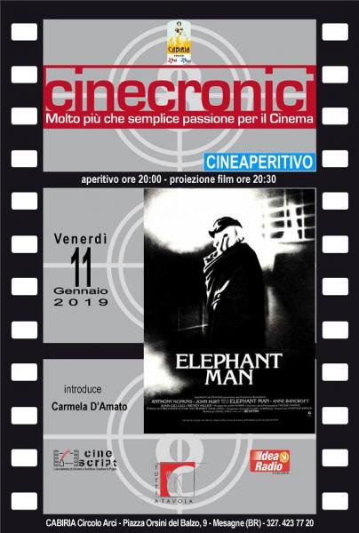 Riprende la rassegna Cinecronici con “Elephant man”