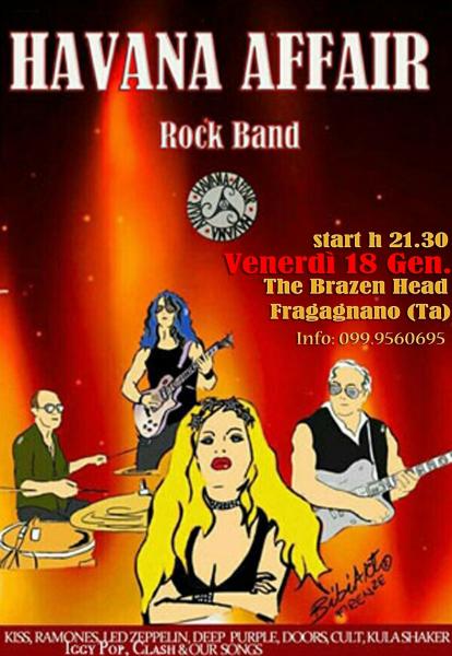 Il rock esplosivo degli Havana Affair venerdì 18 al Brazen Head, "tempio del blues" del Sud Italia