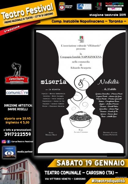 TEATRO FESTIVAL - MISERIA E NOBILTA'