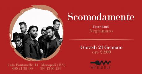 Giovedi 24|01 sul palco del Vinarius gli "Scomoda-mente"  Tribute Band Negramaro