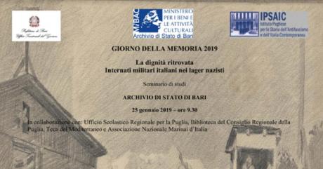 "La dignità ritrovata" seminario presso l'Archivio di Stato di Bari