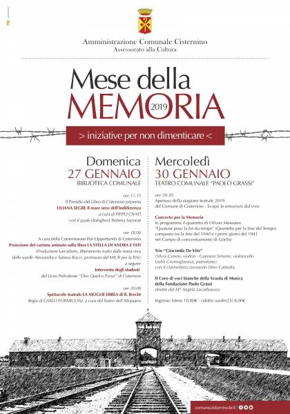 Mese della Memoria 2019 - Iniziative per non dimenticare a Cisternino