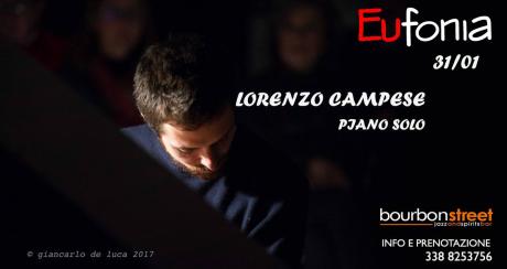 Eufonia presenta Lorenzo Campese in piano solo, Napoli centro storico.