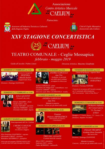 XXV Stagione Concertistica Associazione Caelium Ceglie Messapica